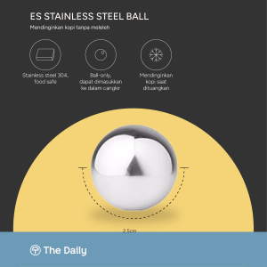 Stainless Steel Ice Ball Food Grade Reusable - Es Tidak Meleleh No Melt