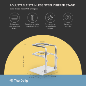 Adjustable Stainless Steel Dripper Stand Model NPS Shirogane